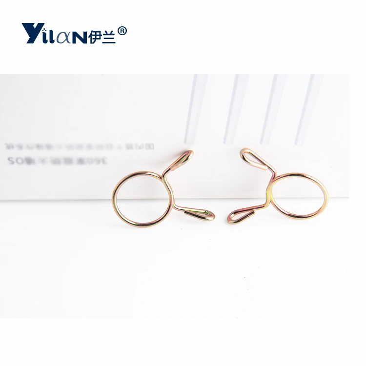 Galvanized hand pinch quick-install single wire spring tube clamp