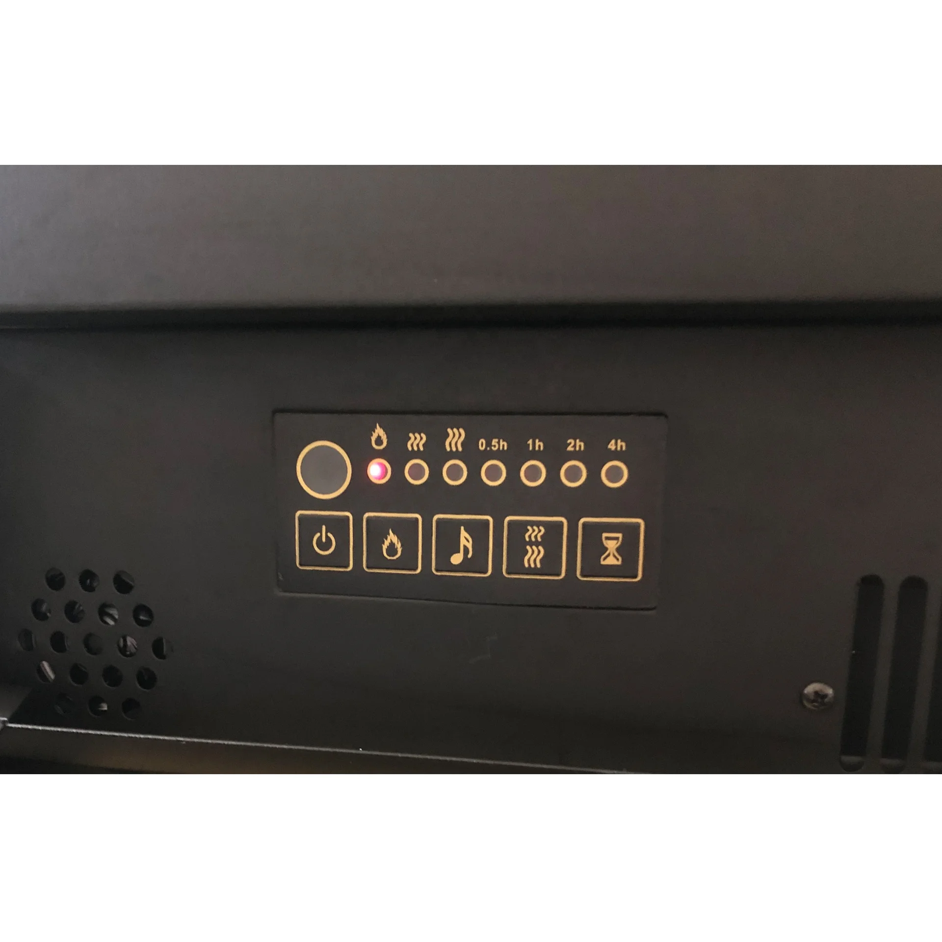 28 Inch Electric Fireplace Insert Electric Fire Firebox Remote Control Included Built-In Firebox Gold Trim