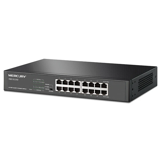 ForMercury SG116D Pro 16 port network switch gigabit power over ethernet enterprise switches splitter