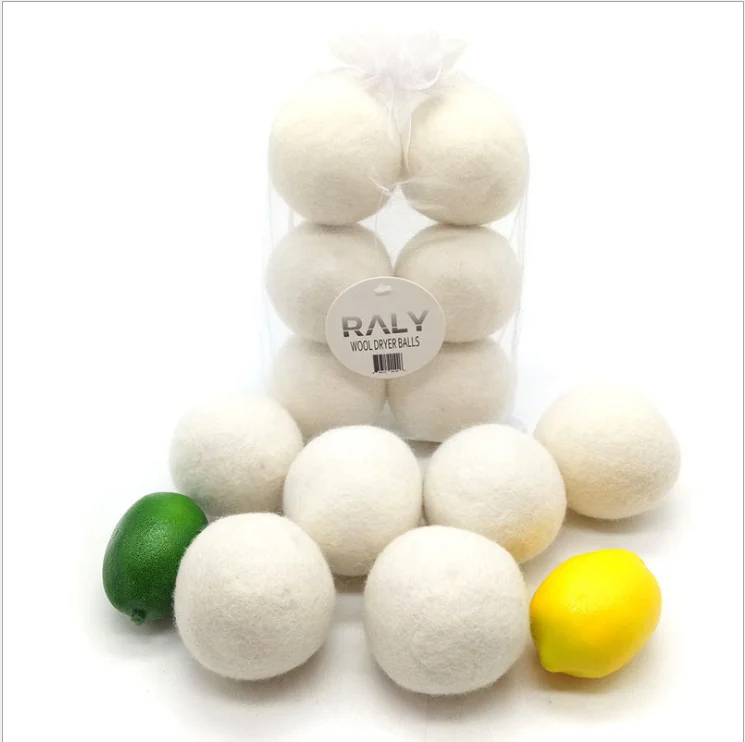 Hot Sale Home Reusable 6 Pack Wool Dryer Balls Natural Fabric Laundry Washing Balls for Drying Clothes Faster