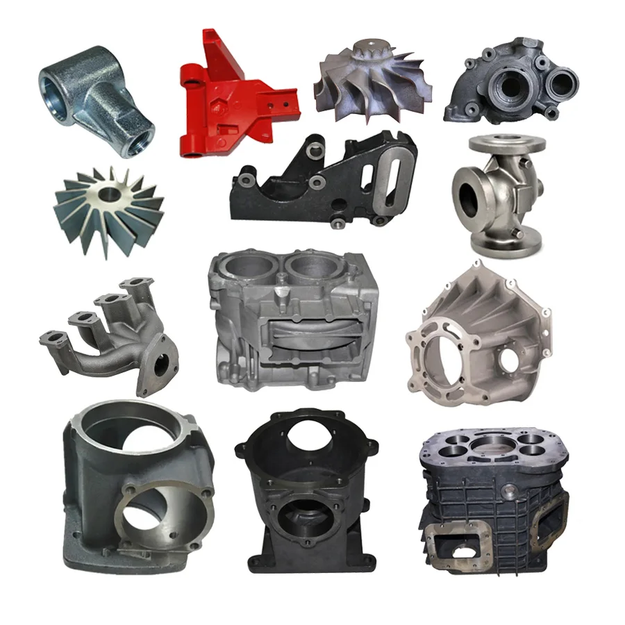 Custom shell mould casting carbon steel part engine block impeller pump motor housing dustproof sump casting