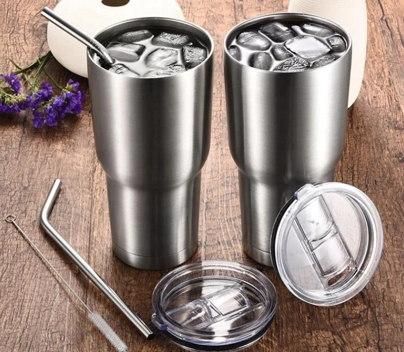 2022 With custom logo stainless steel double wall vacuum  water bottle glitter tumbler  vacuum gym with lid