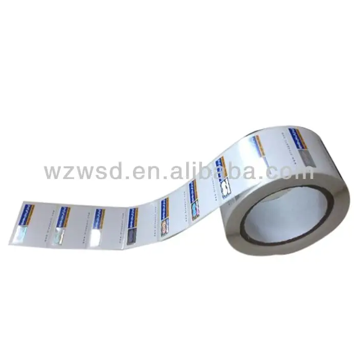 Custom UV logo hologram positioning thermal label security seal sticker