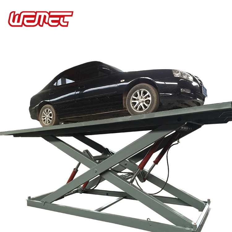 Wemet China hydraulic car lift platform/ car elevator with CE  for garage, showroom, Auto 4s, workshop