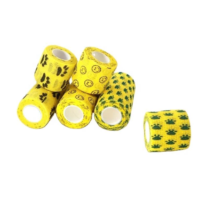 Self Adhesive Printed Cohesive Elastic Bandage For football shoulder protection adhesive bandages