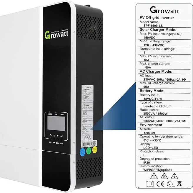 Growatt inverter SPF5000ES 5kw off grid solar power inverter parallel 6 units home use solar inverter 5000W