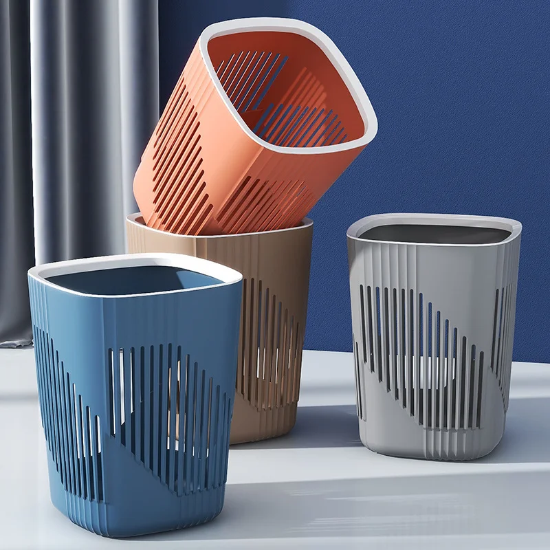 Manufacture Quality Kitchen Plastic Large Capacity Trash Can Bin Modern Garbage Trash Bin for Bathroom