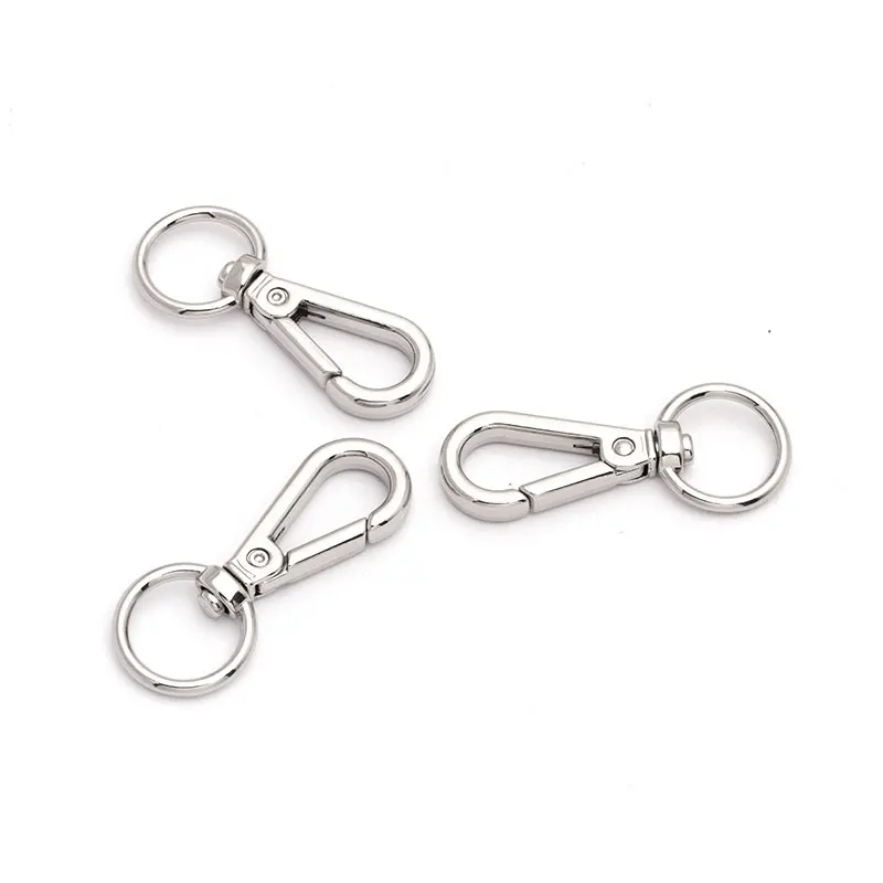 Wholesale Silver Metal Swivel Snap Hook with Round Key Ring for Bags and Keychains