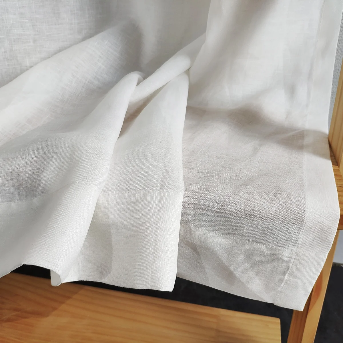 wholesale pure flax linen living room curtain custom design curtains