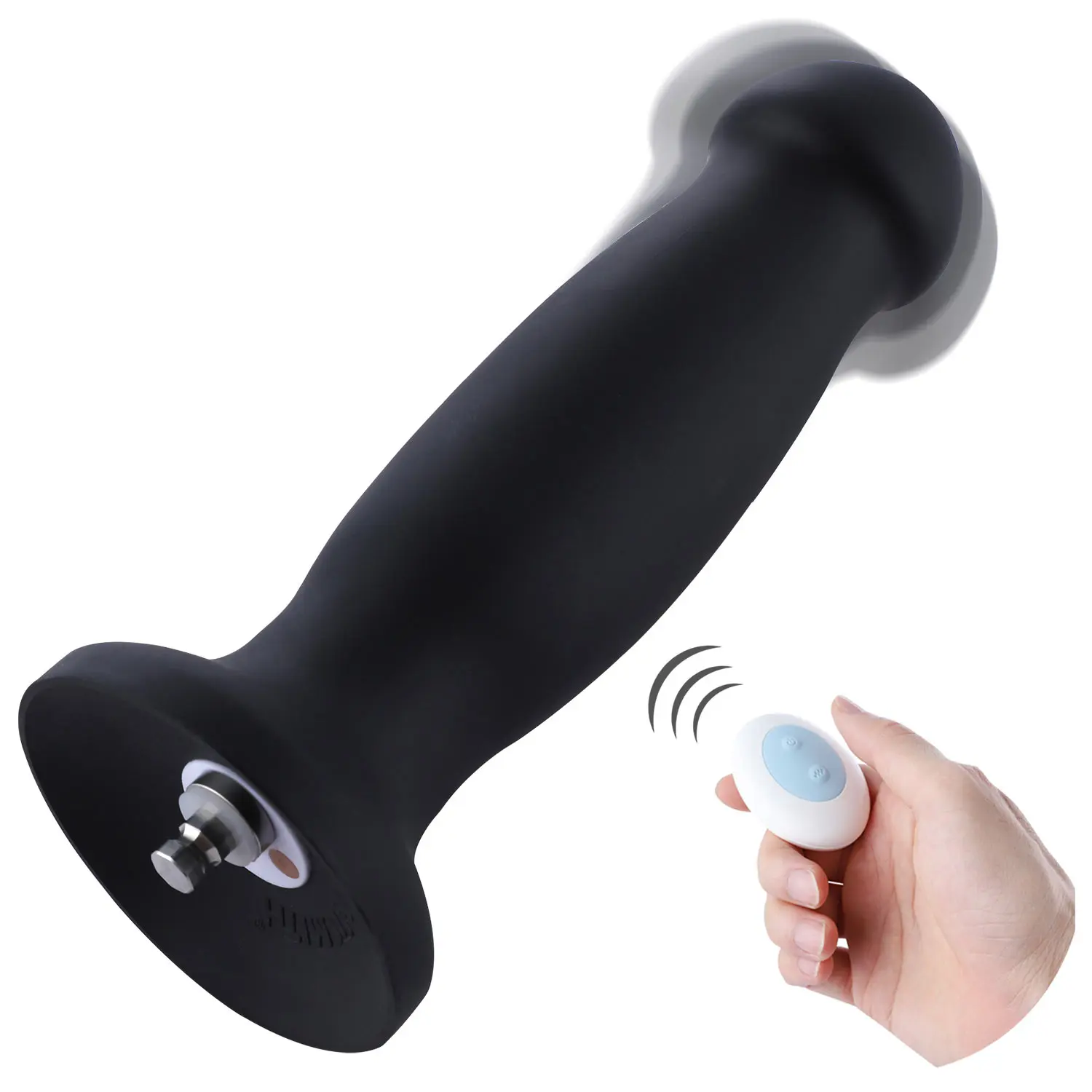 Hismith 7.28 inch Vibrating Anal Dildo with 3 Speeds + 4 Modes with KlicLok System - Silicone Butt Plug for Advanced Users