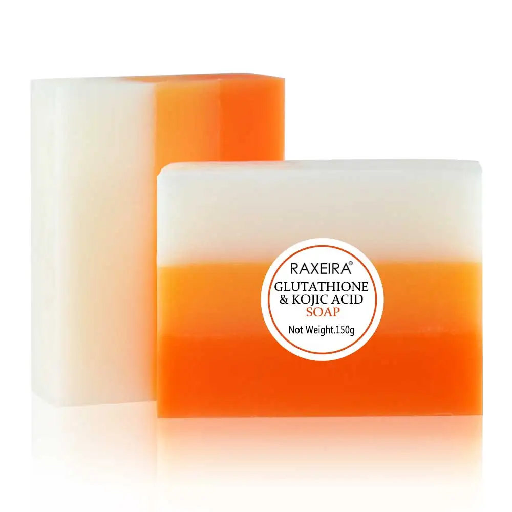 Private Label 100% Natural Handmade Dark Black Skin Lightening  Face And Body Bathing Whitening Multifunctional Kojic Acid Soap