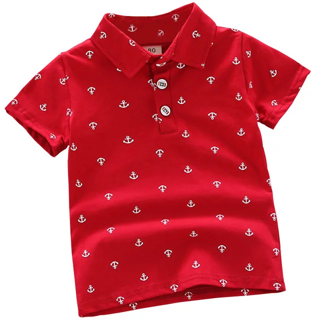 High Quality 100% Cotton Pique Sublimation Printed Breathable Toddlers Clothing Baby Boys Polo Shirt 2-7Y