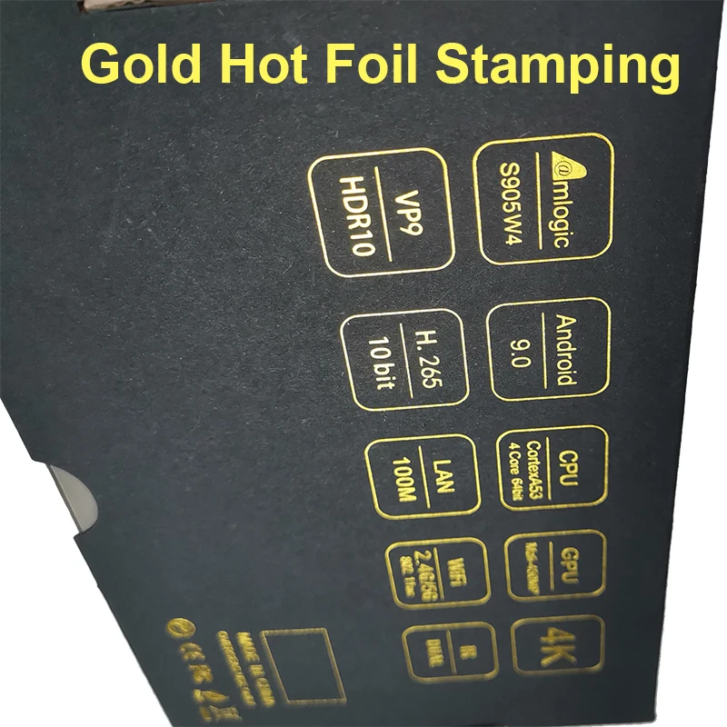 corrugated paper accept customized gold foil printing small black mailing boxes for postal