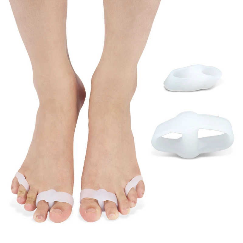 Factory Price Two-Hole Toe Separator SEBS Gel Big Toe Corrector Hallux Valgus Foot Care Bunion Pain Relief On Feet Corrector