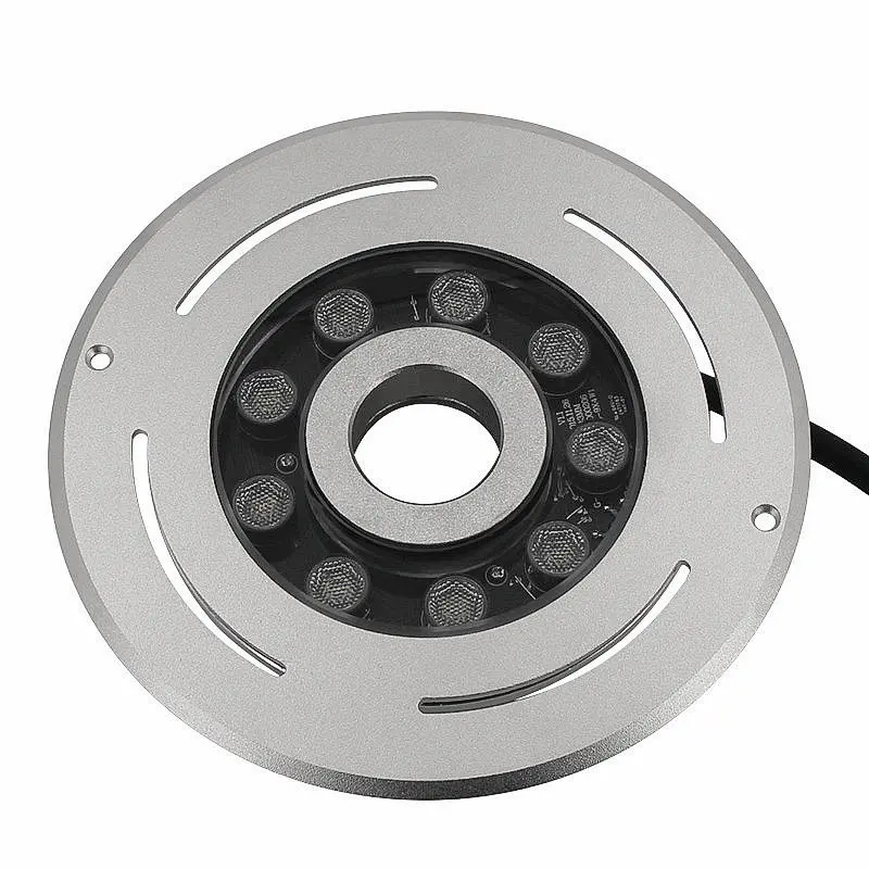 outdoor dmx controller rgb dancing music ip68 ac 24v 27w led underwater water pump fountain ring lights
