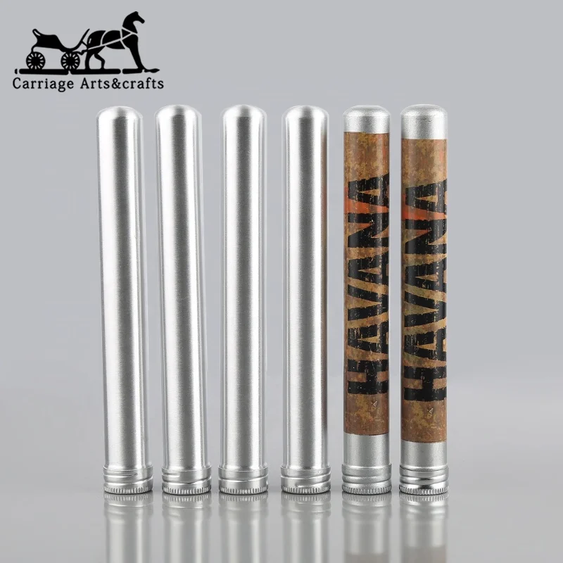 China factory customized smoke cigar accessories round aluminum cigar tubes