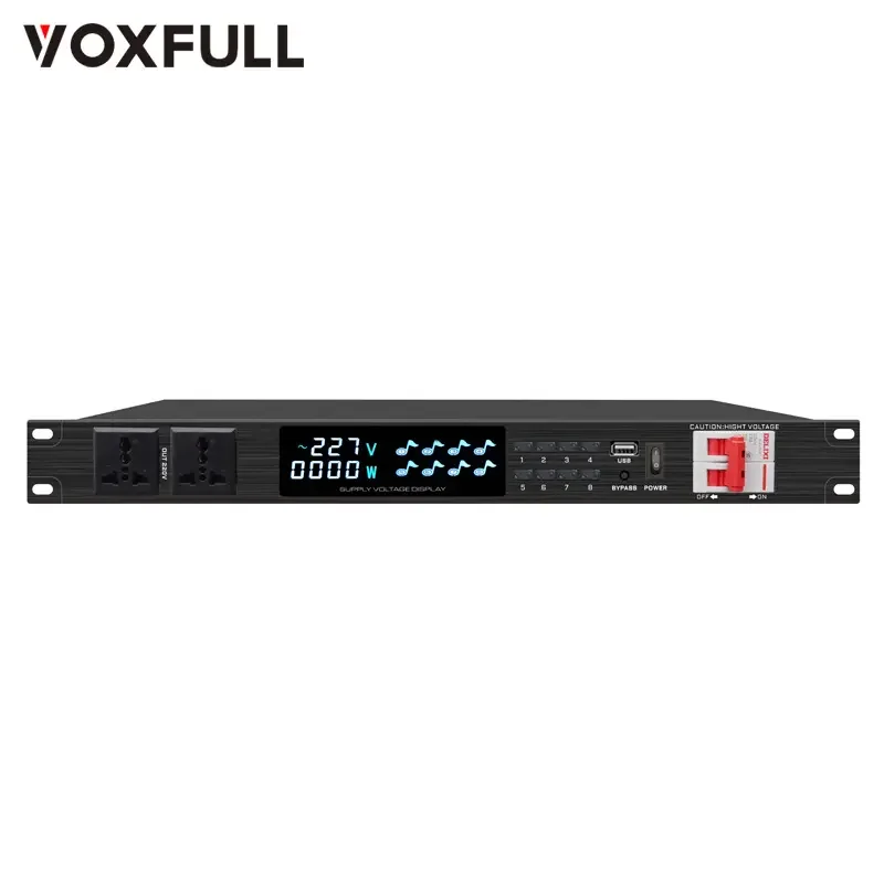Voxfull HL-388 Professional stage 8 way power sequencer Network Socket Electrical Equipment Power Distribution Unit Rack