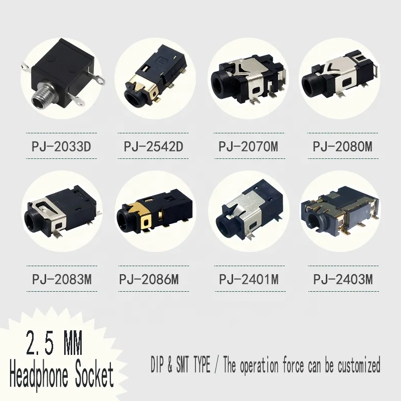 Wintai-tech PJ-307 earphone jack socket trs socket 3.5 mm socket