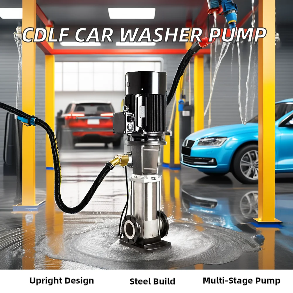 Electric Multistage Centrifugal Vertical Pump 75KW Power Stainless Steel Gear Pump Booster Food Usage OEM Support Marine