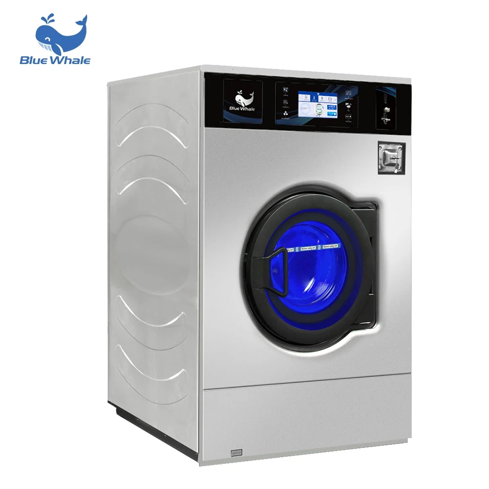 Stable And Durable 15KG Brush Card Operated Commercial Ultrasonic Washer Extractor Equipment For Self-Serives Laundry Shop