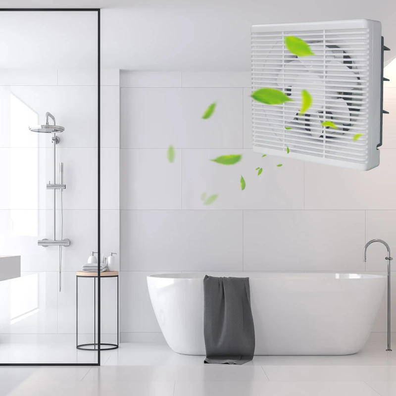 Custom New Design 10 Inch Ventilation Fan Portable Smoke Exhaust Axial Fan For Bedroom Window Water Proof