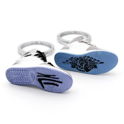 2021 Mini 3D Air Jordan Football Sandal Soccer Pvc Sneaker Keychain Sport Shoe Rubber