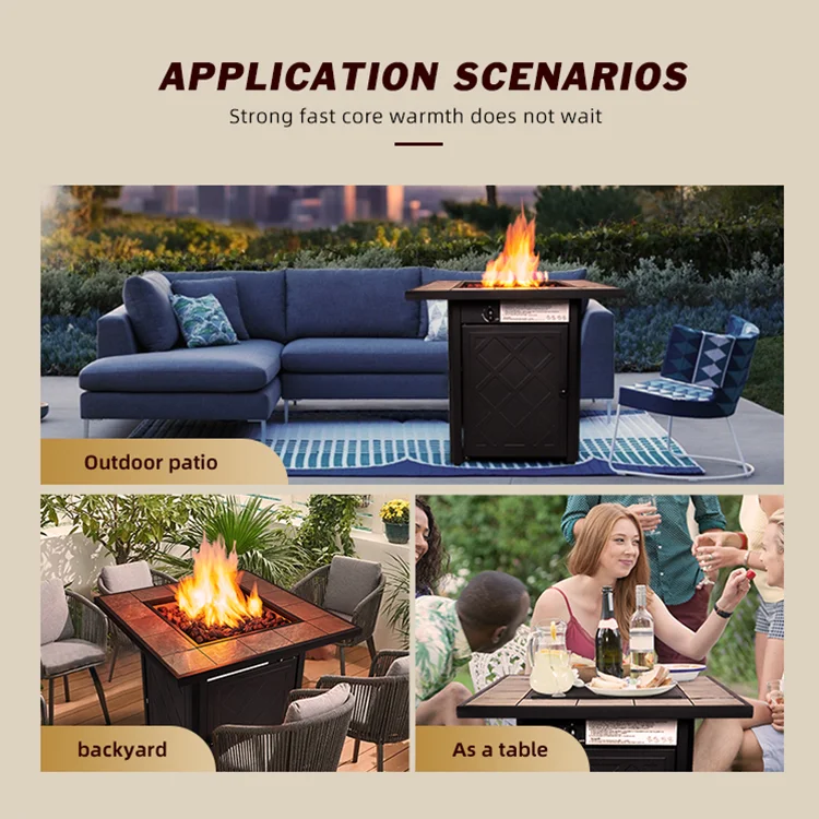 Factory Wholesale New Arrival Garden Furniture Outdoor Gas Fire Pit
