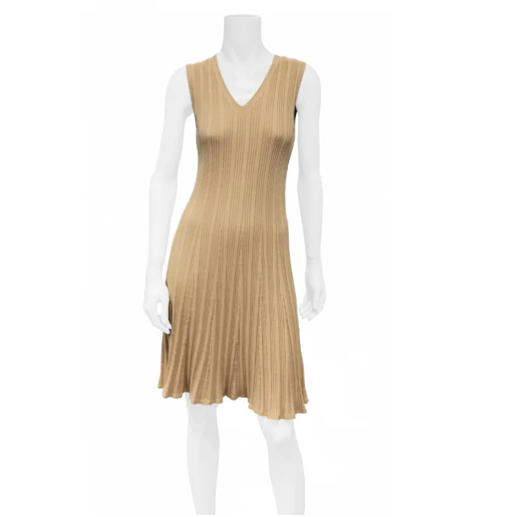 RIBBED SLEEVELESS DRESS
