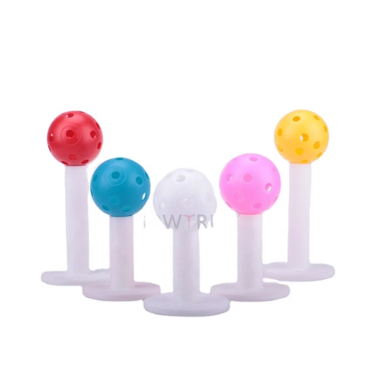 How True High Quality 42mm Three Piece Golf Practice Ball Multicolor Plastic Airflow Colored Hollow Golf Balls