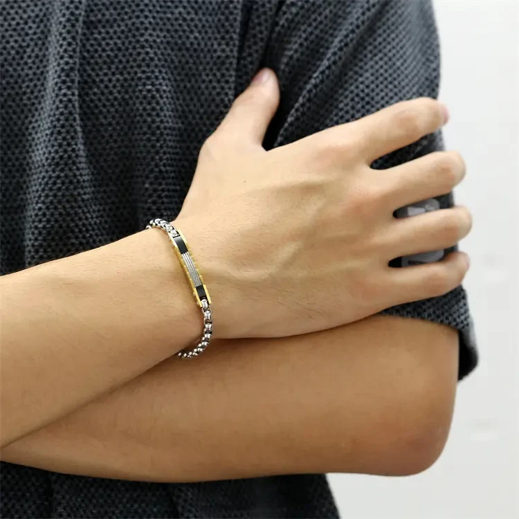 Hot Selling Stainless Curved Brand Hand Decoration Titanium Steel Couple Stainless Steel Fashion Jewelry Women Bracelets