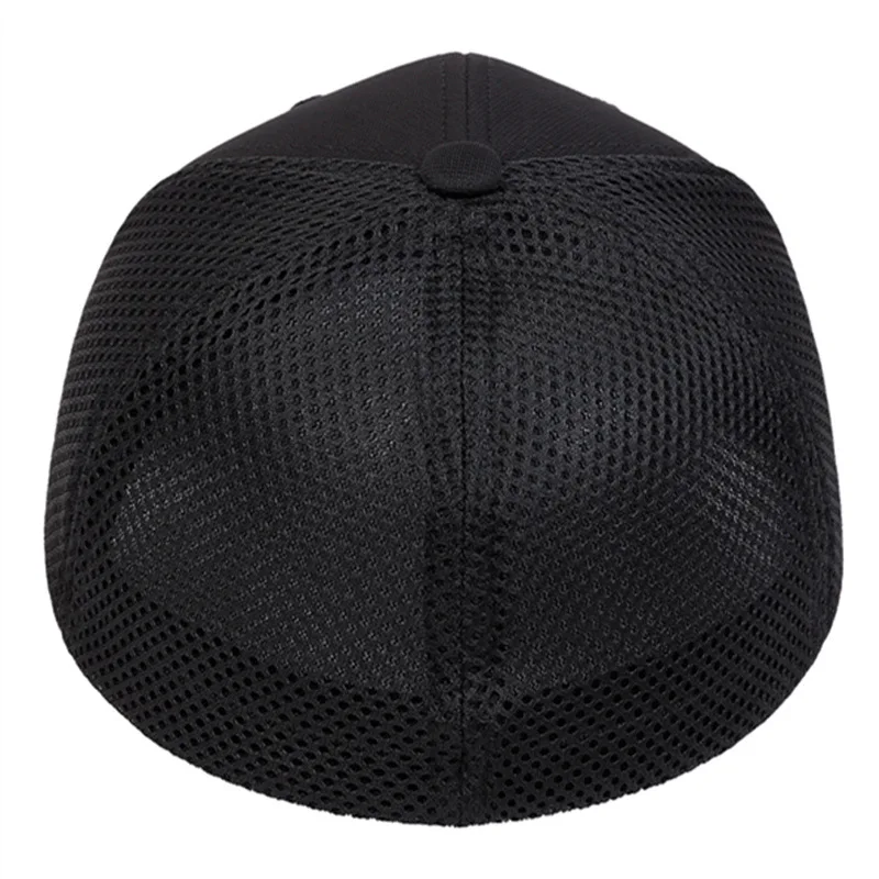 Custom Elastic Band Flex Closed Back Fit Baseball Cap Polyester Blank Stretch Sports Mesh Trucker Hat