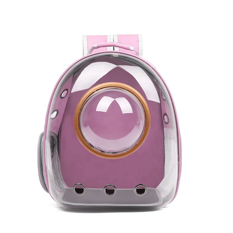 Luxury leisure pet carrier cat backpack travel outdoor for  small cats gods oxford fabric with PC breathable material