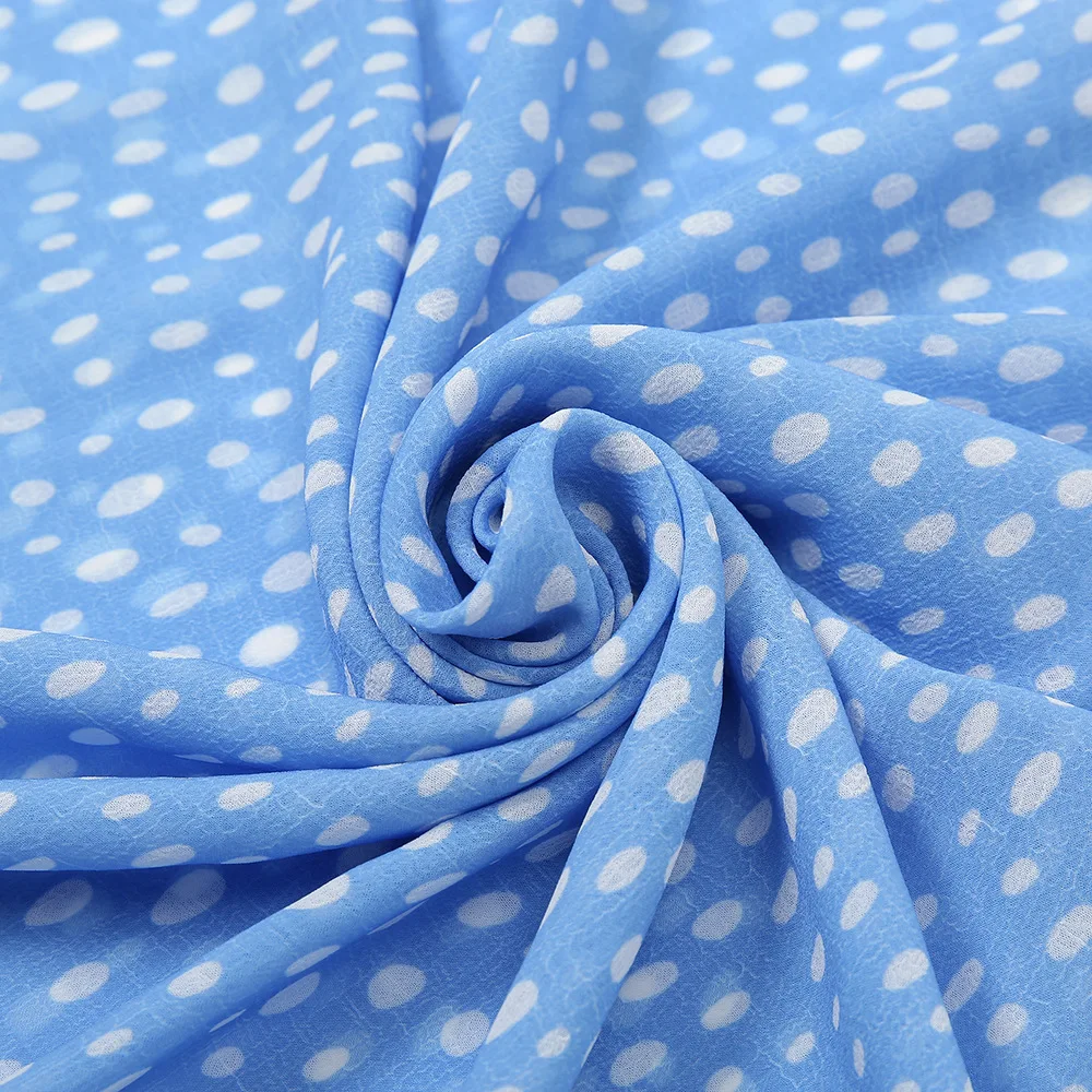 2022 Women Chiffon Shawls Female Pareo Beach Towels Summer Autumn Printed Dots Fashion Muslim Hijab Silk Wrap Cape Scarves
