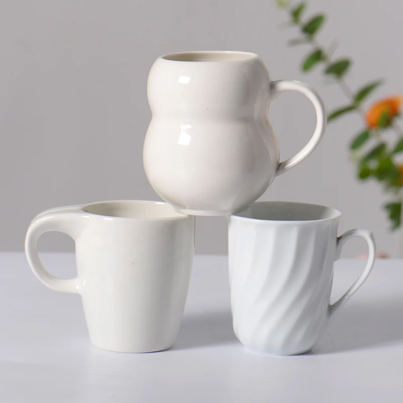 Wholesale Macaron Multi-Color Matte Clay Water Tea Mug Personalized Unique Nordic INS Style Coffee Cup Calabash Shaped Fat Mug