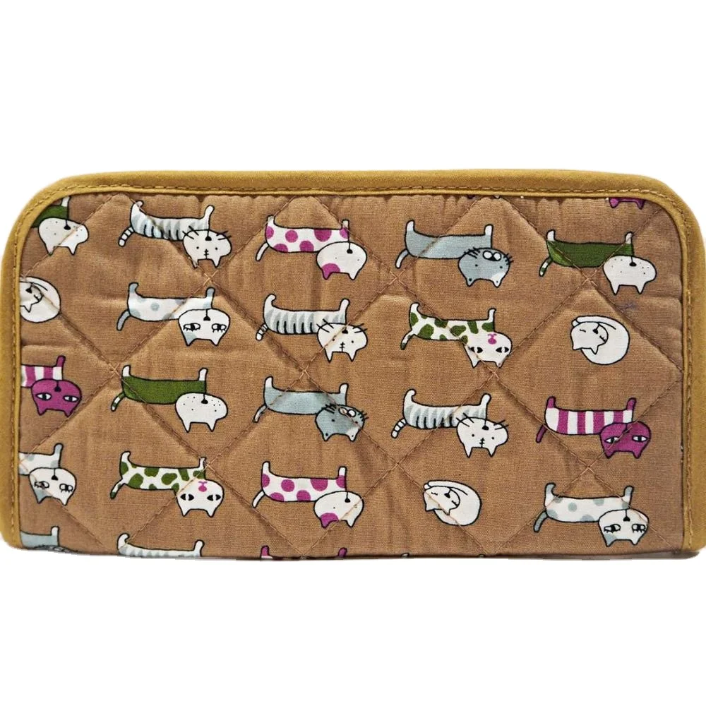 Thailand Firm Industry Handmade Handbags Cotton Purse with Animal Printed Fabric