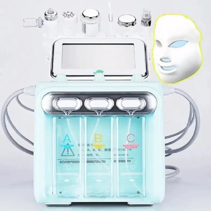 7 In 1 Small Bubble Deep Pore Clean Facial Cleansing H2 O2 Hydra Dermabrasion Peeling Beauty Machine Oxygen Jet Equipment