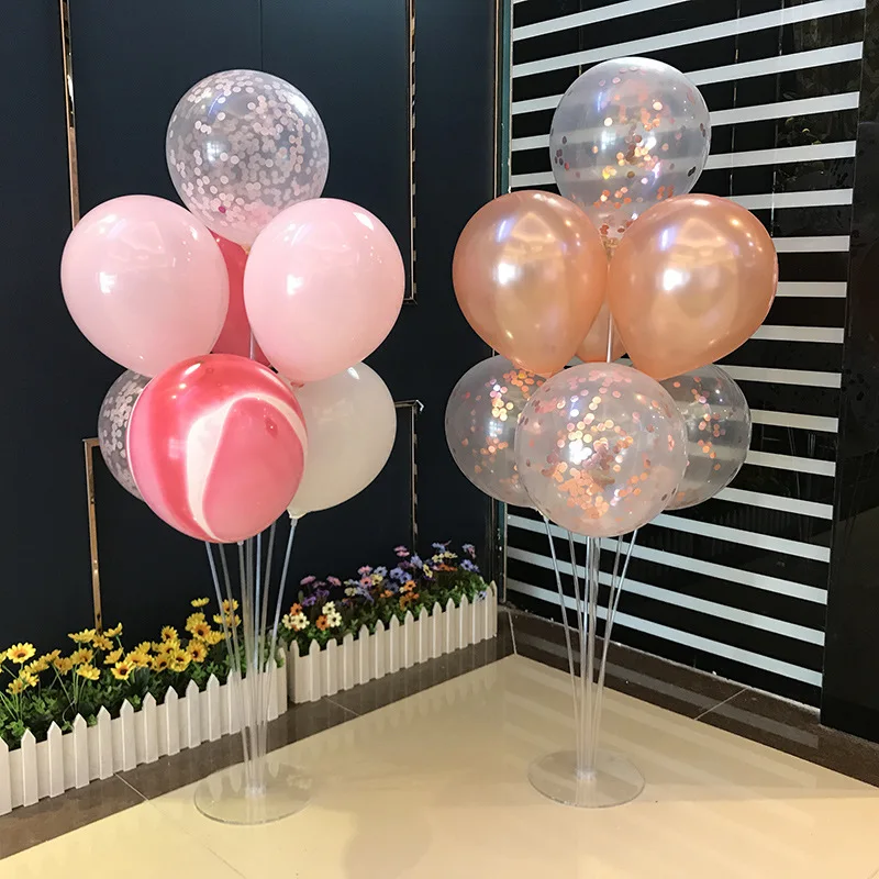 7 Tubes Balloons Stand Balloon Holder Column Confetti Balloon Accessories Kids Birthday Party Wedding Decoration Supplies