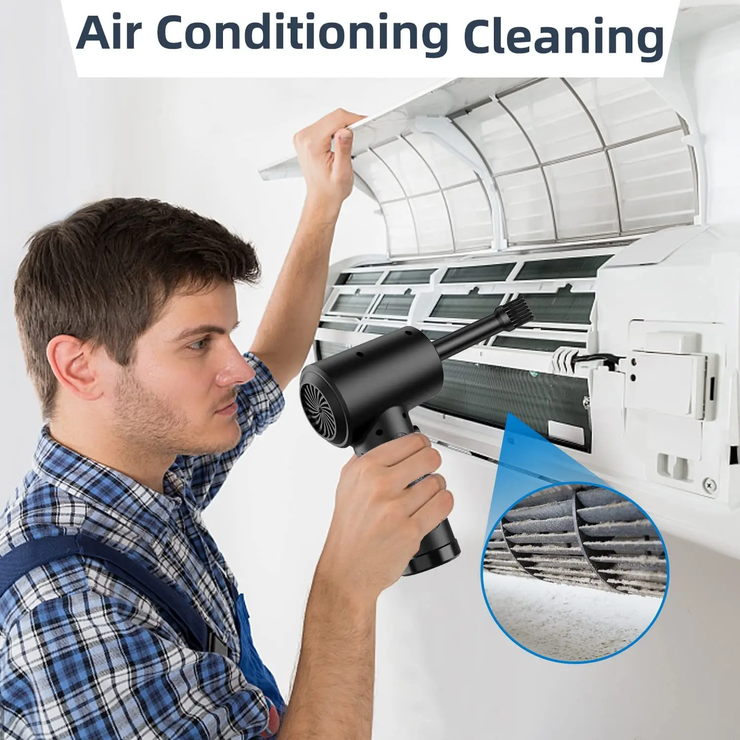 Electric portable computer keyboard dust blower wireless Air Dust blower 50000RPM Air Duster Gun