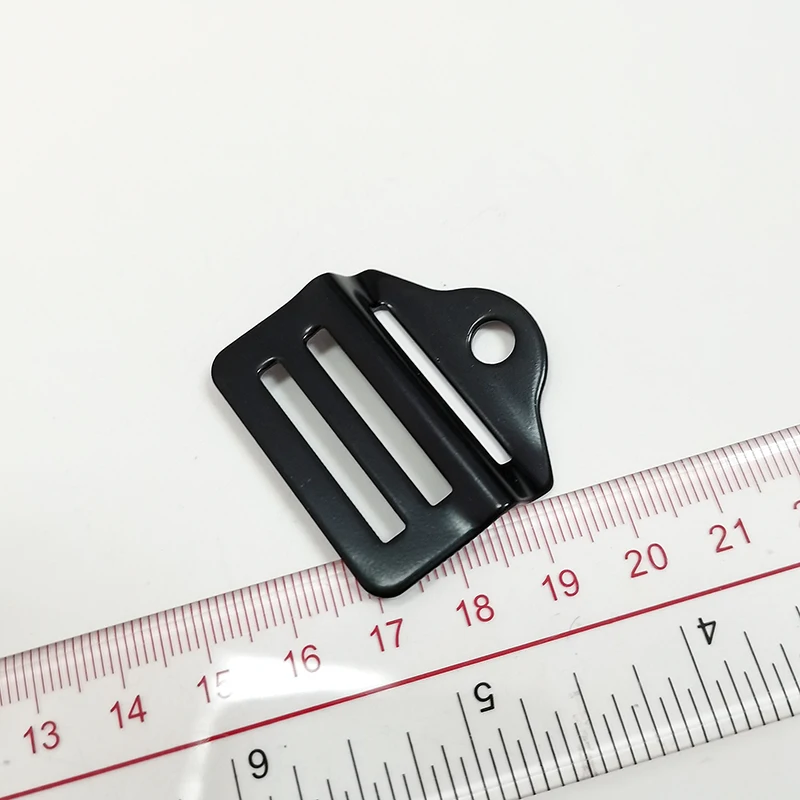 25mm Black Metal Adjustable Buckle Tri-glide Clips Ladder Metal Lock Buckle for Bags