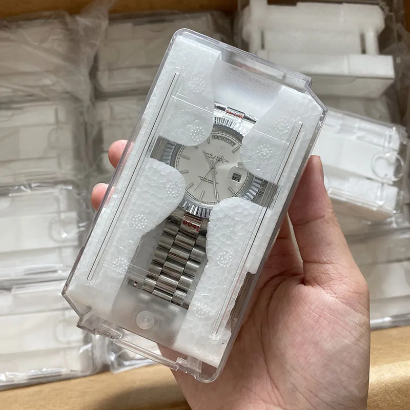 Ready To Ship Famous Brand Transparent Plastic Watch Box Watch Coffin 20 PCS Low MOQ with Wholesale Price