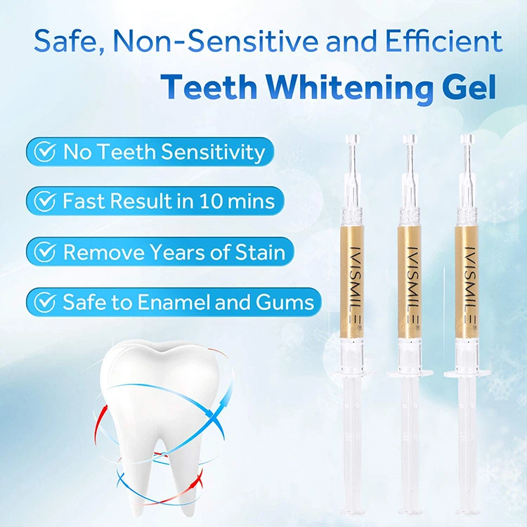 Private Logo High Quality Food Grade Home 24k Whitening Gel Desensitized 44% 16% Hp Teeth Whitening Gel