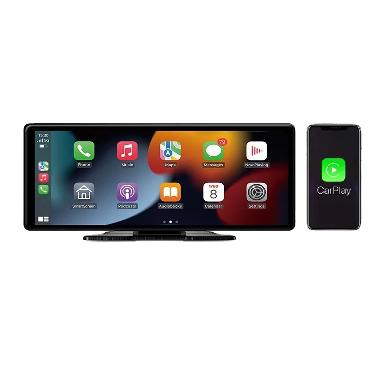 Zmecar Hot Selling 10 Inch Portable Wireless Carplay Android Auto Car Screen Radio Stereo Dash Cam Bluetooth For Car Navigation