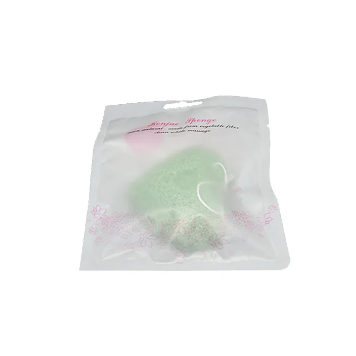 hot sale Natural Green Facial Washing Cleaning Sponge Konjac Konnyaku Exfoliator Cleansing Sponge