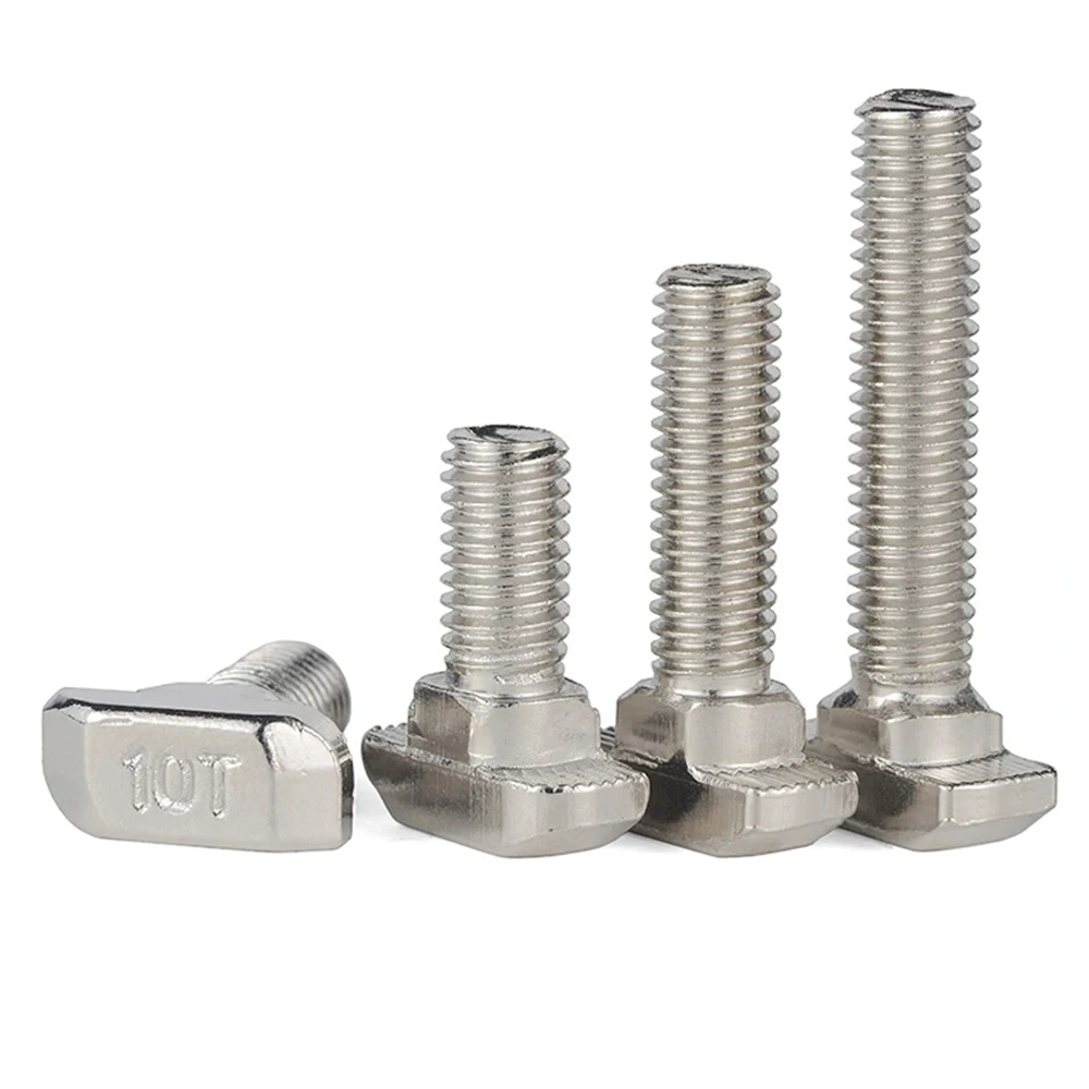 Wholesale M5 M6 M8 M10 T Hammer Head Aluminum Connector Screws Shaped Bolts For 20/30/40/45 Profiles