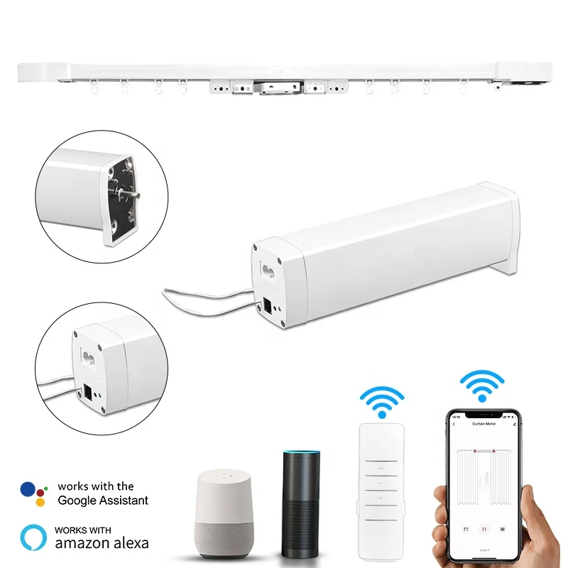 Голосовой пульт дистанционного управления совместимый с Alexa Wi-Fi умный занавес выдвижной