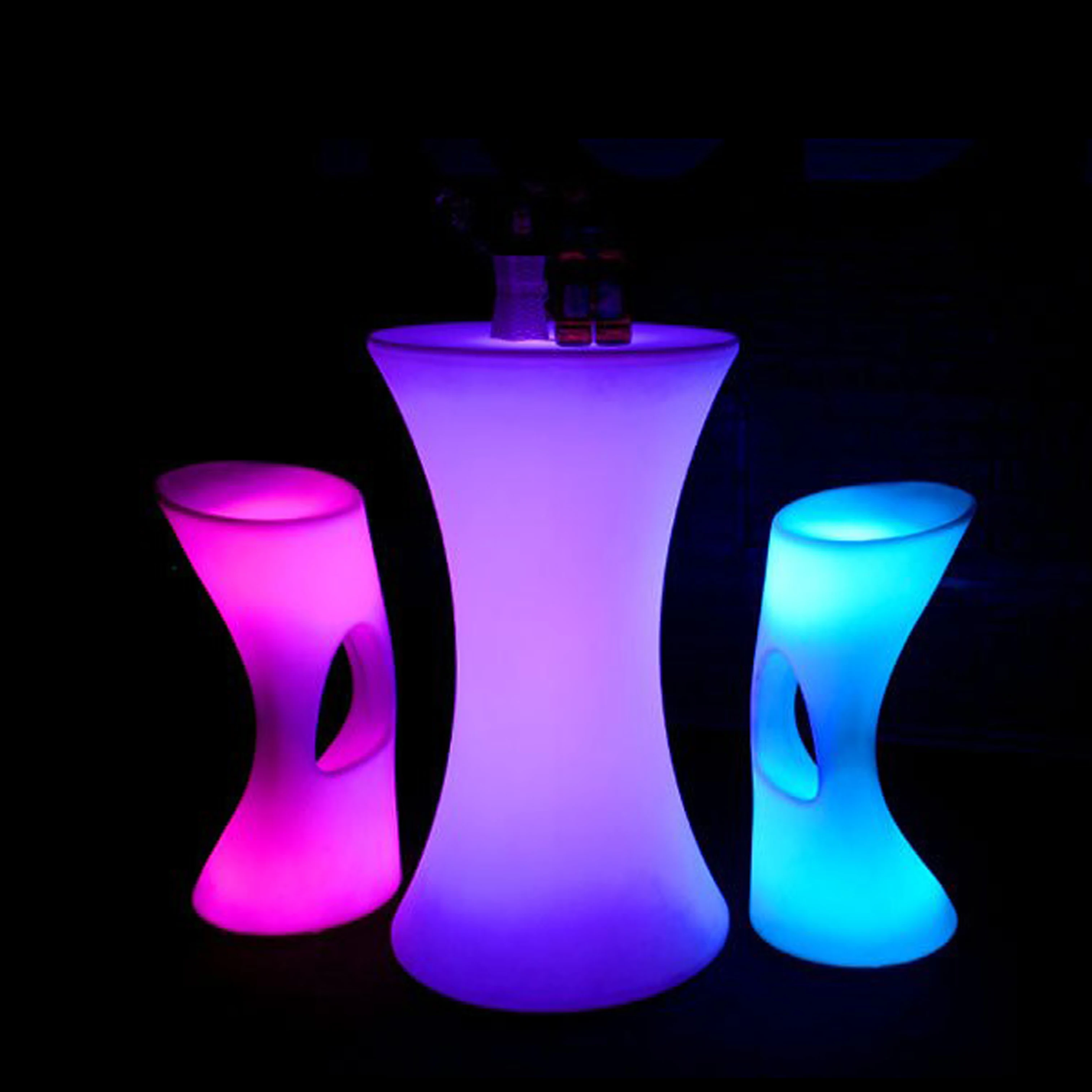 16color Wireless Portable Cocktail Bar KTV Cafe Wedding Led Table