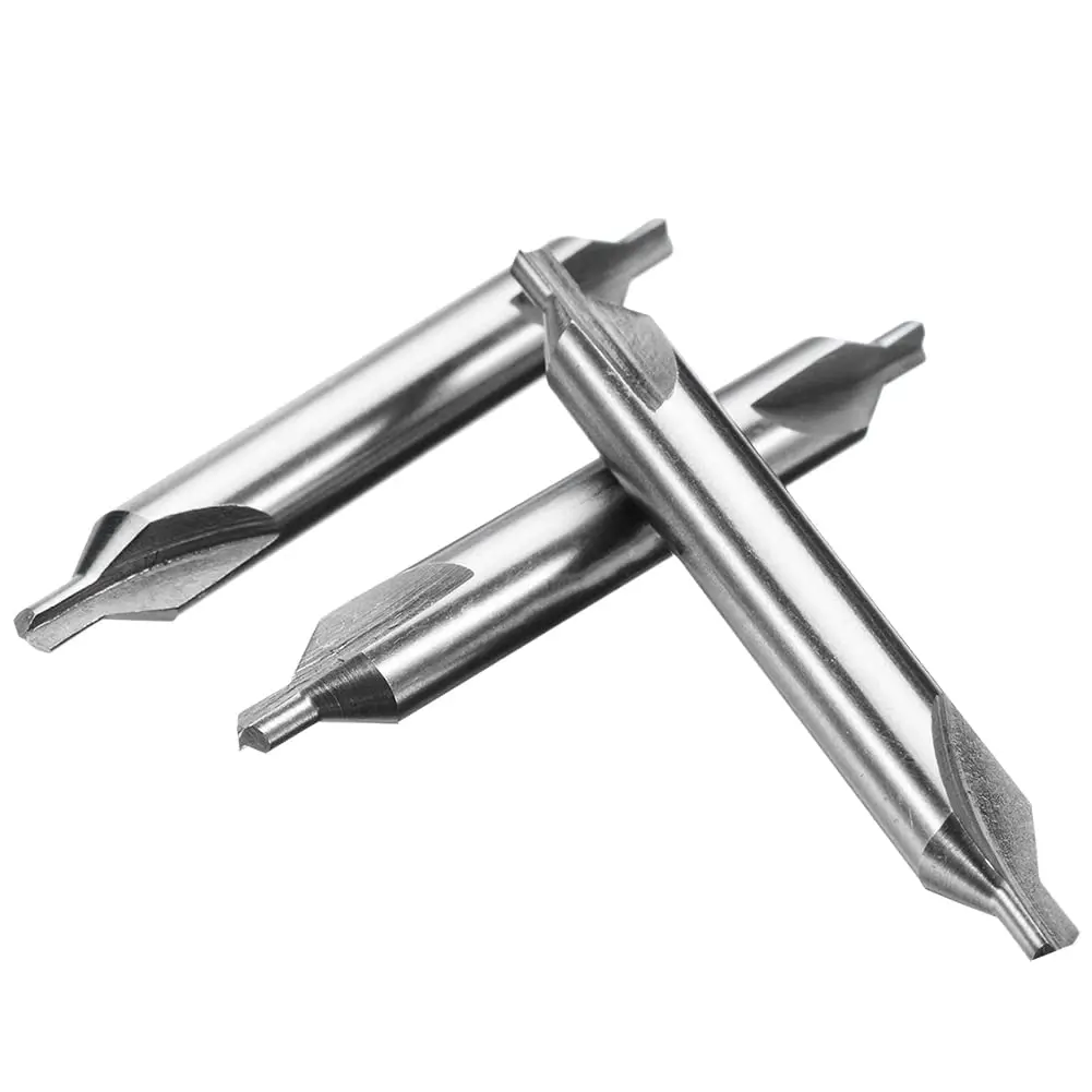 Center Drill Bit Set HSS Countersink Bit Tool 60 Degree Angle 1mm 1.5mm 2mm 2.5mm 3mm 4mm 5mm Countersink Lathe Mill Tool Kit