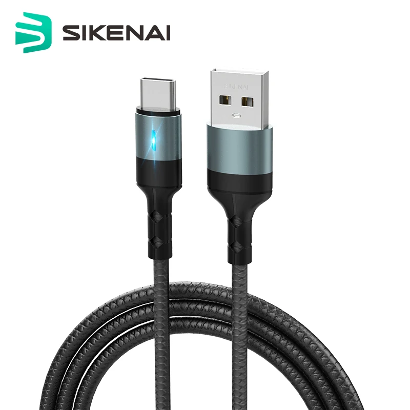 Sikenai 5A Смарт данных при отключении питания USB кабель для передачи Type-C с функцией быстрой зарядки