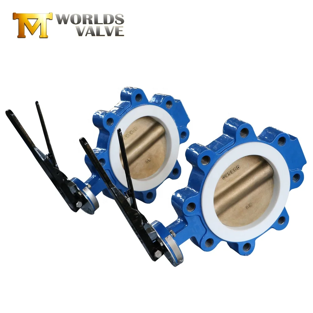 1 inch 4 inch 6 inch 10 inch cast iron worm gear lug butterfly valve