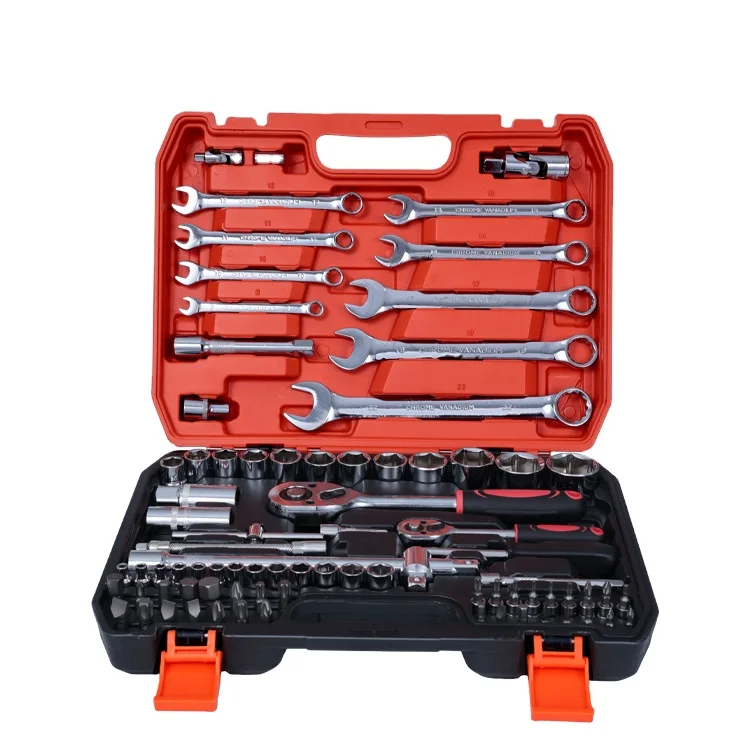 82pc Chromium Vanadium Steel Automotive Repair Tool Sleeve Set Tool Car Repair Hand Tool Set Kit